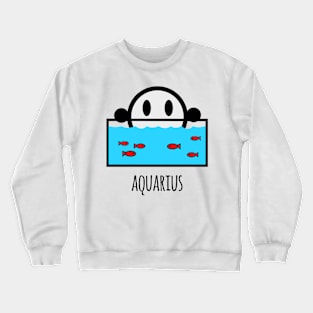 Horoscope - Cute zodiac – Aquarius (white) Crewneck Sweatshirt